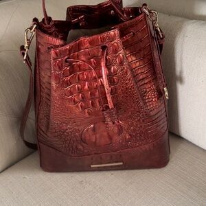 Brahmin Marlowe Bucket Bag Chili